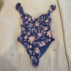 WeWoreWhat One Piece Swimsuit | Floral bathing suit | Size Large